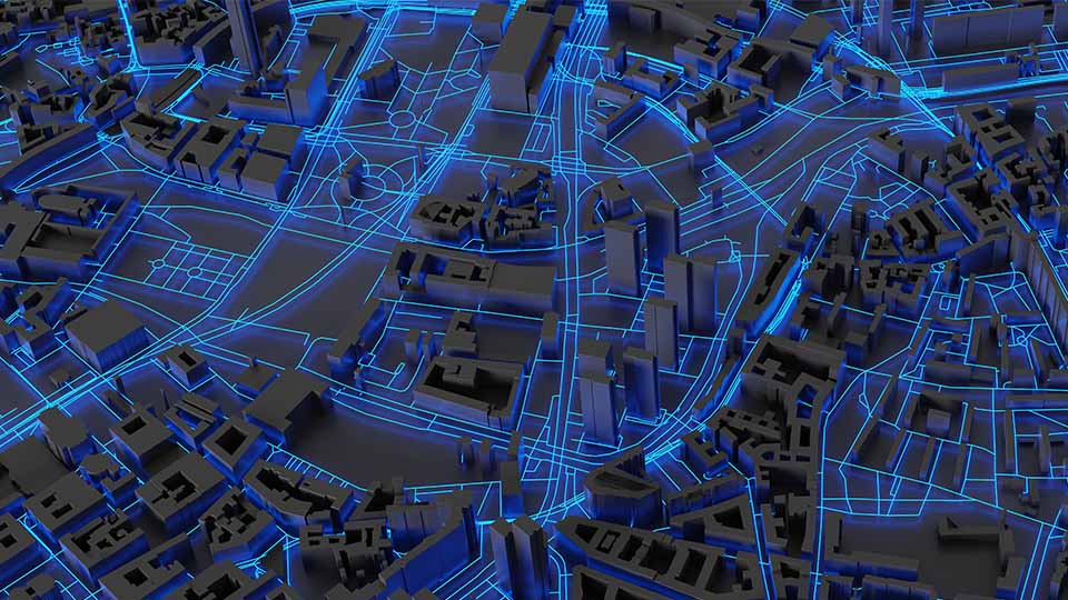 Visual of internet accessibility in the city and surrounding neighborhoods