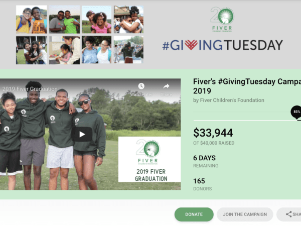 Customer Success Story: Fiver Children's Foundation Talks #GivingTuesday, Year-End, And Fundraising During Covid